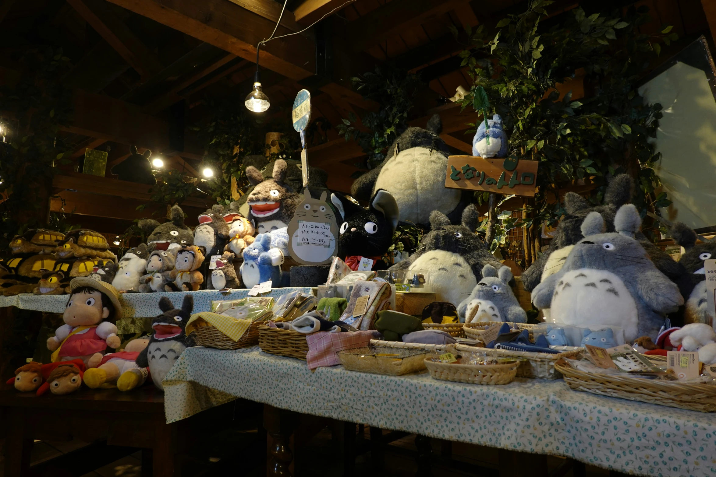 an assortment of stuffed animals sitting on a table