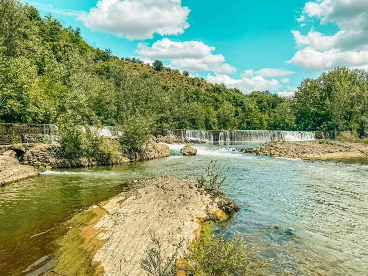 the river in the middle of the forest