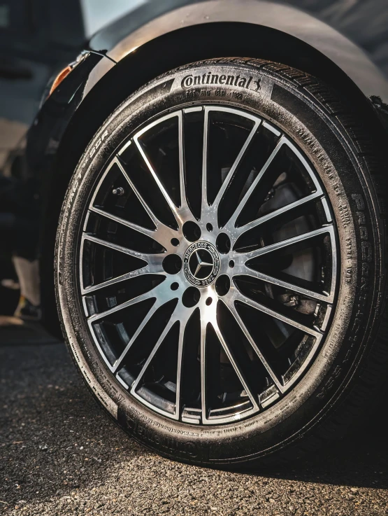 close up of a set of wheel and tire rims