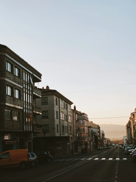 a row of buildings in the middle of the city