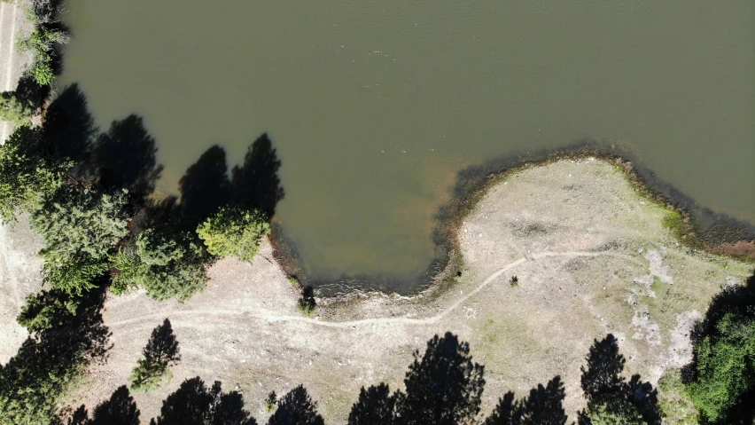 the ground in front of a body of water