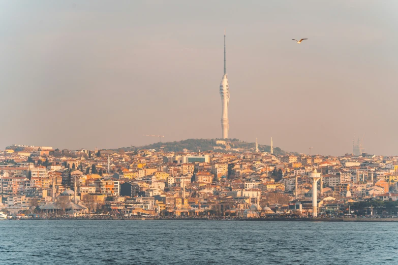 a large body of water with buildings on it