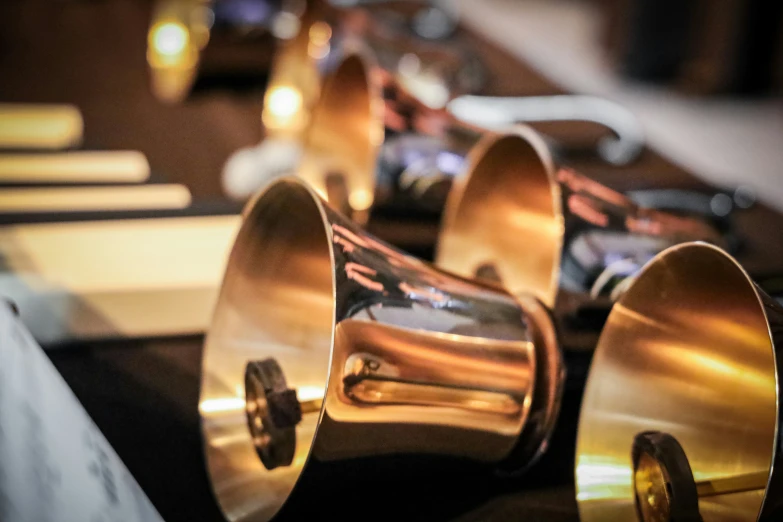 a row of ss candles and an array of candlesticks