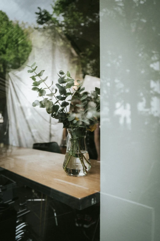 flowers in a glass vase placed on a table