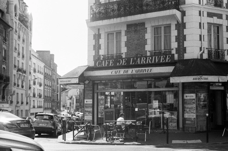 there is an old picture of a coffee shop