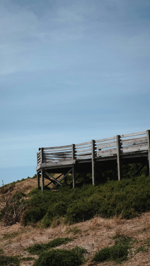 a fence that has two benches on it