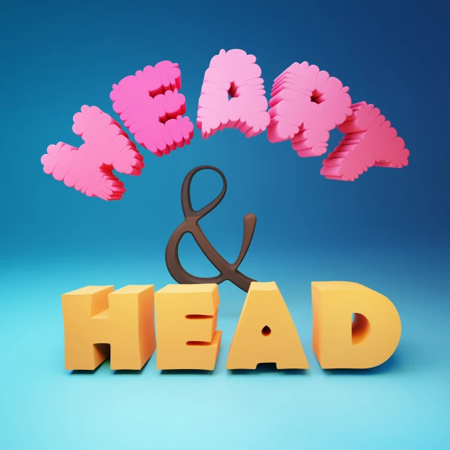 there is the letters and word head stacked together