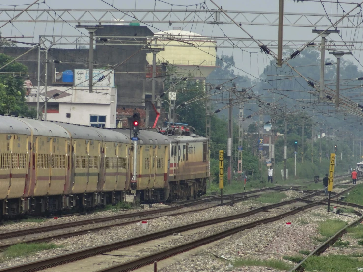 an image of a train pulling into the station