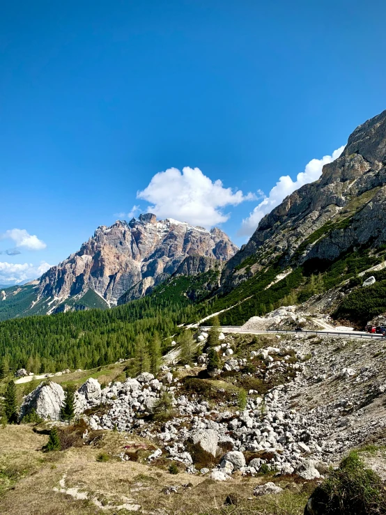 a rock cliff that looks like it has been taken over