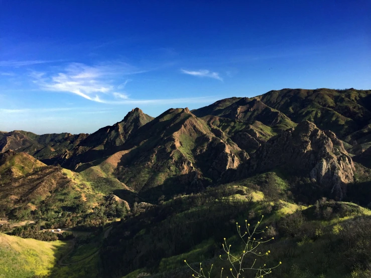 the hillside has many hills and valleys on them