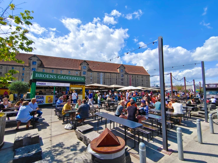 the outdoor cafe is being held for summer