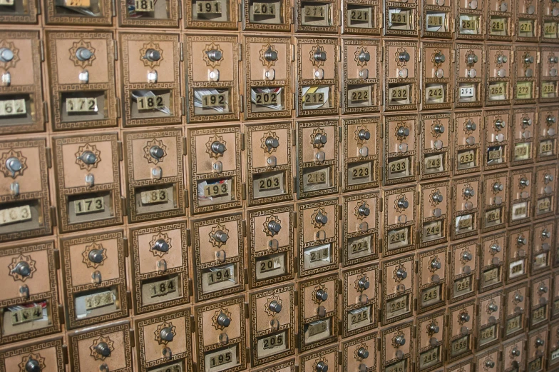 a large cabinet with several door s on it