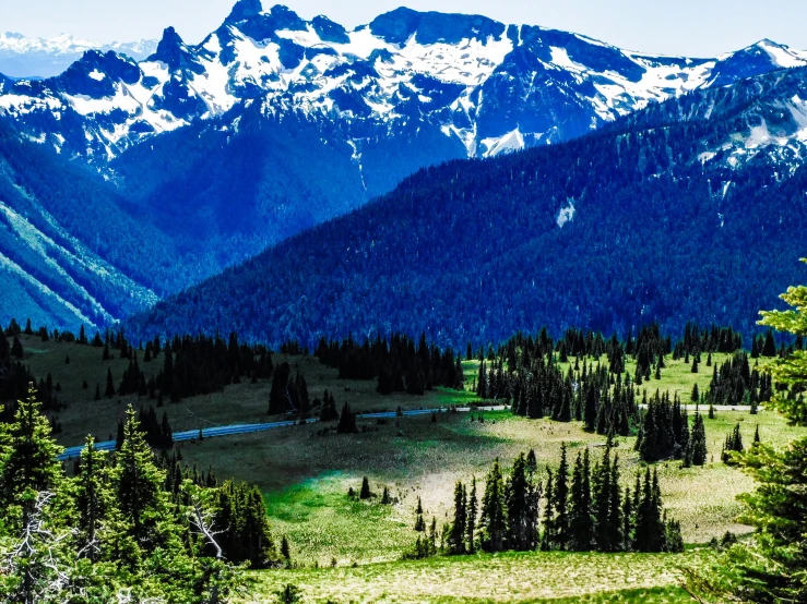 a landscape pograph of mountains and a valley