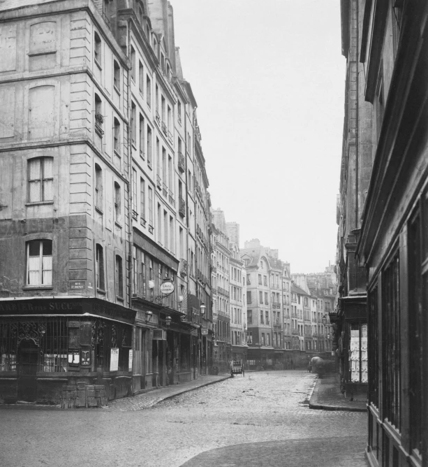 an old po of a street and buildings
