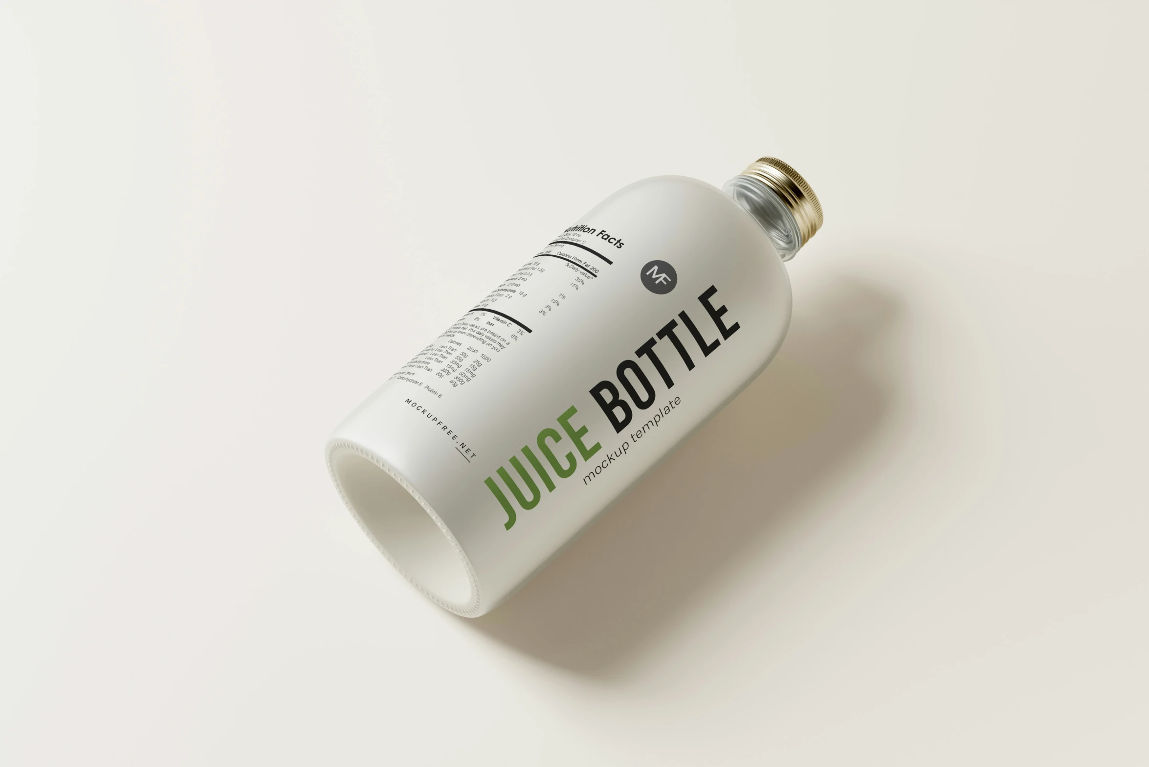 juice bottle mock up with white background and no labels