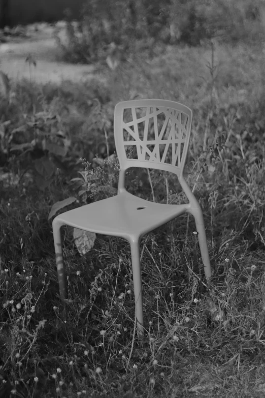 this chair was left out in the middle of nowhere