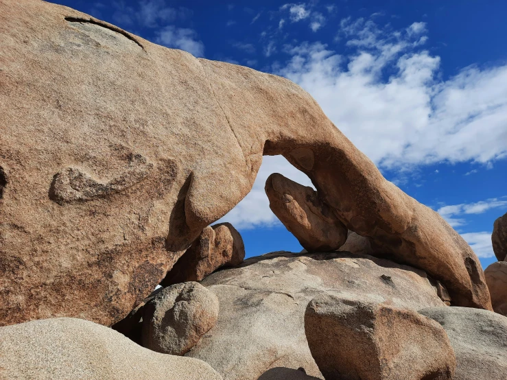 large rock formation in a rocky area