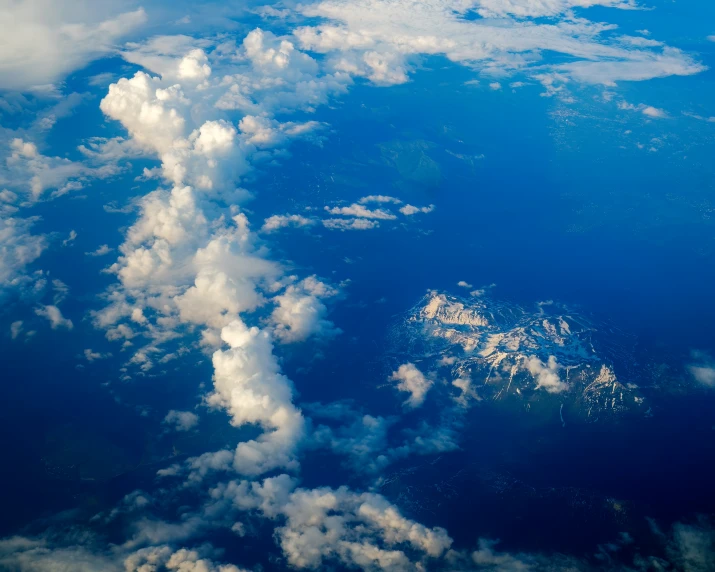 the view of the blue ocean from above