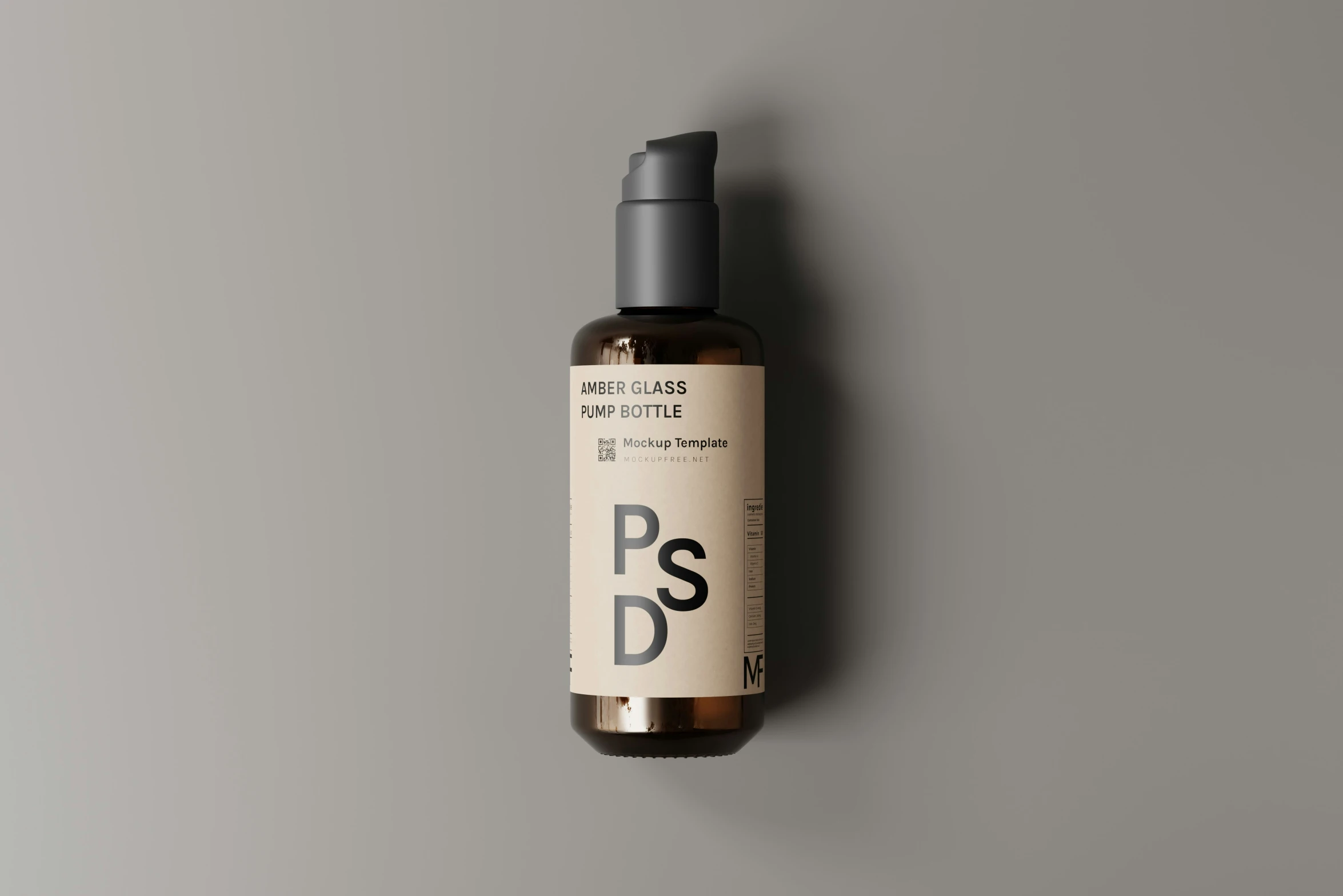 a brown bottle of shampoo that says ps