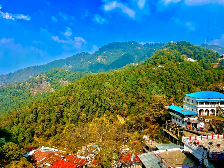 this is an aerial po of a hillside