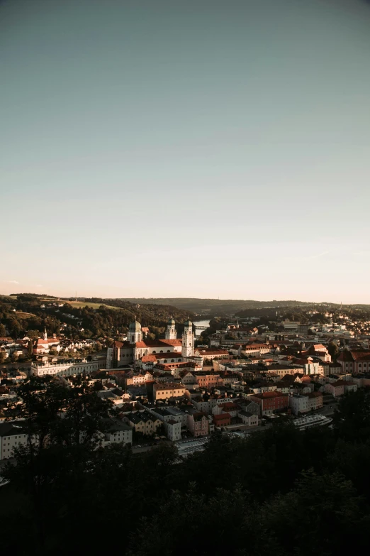 an overview of an old city from a hilltop