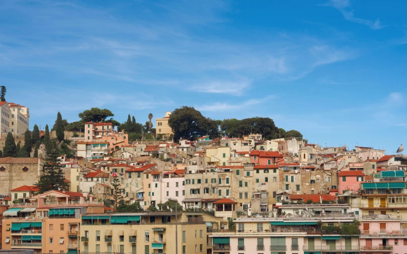 a large bunch of buildings that are on a hill