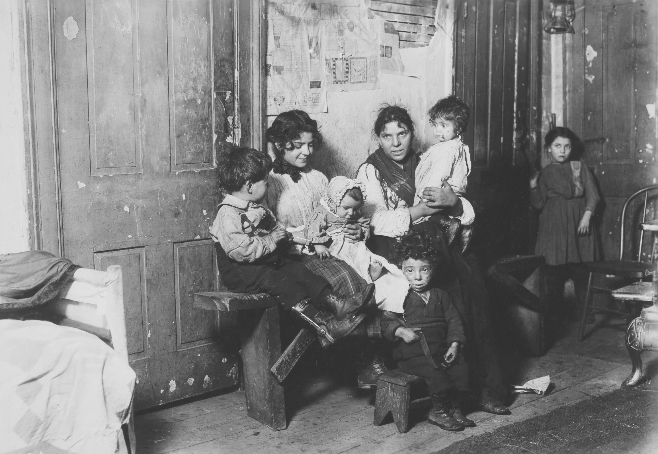 old pograph of a group of people sitting together