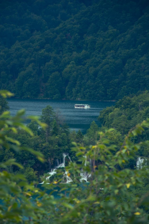 a boat that is sitting in the water