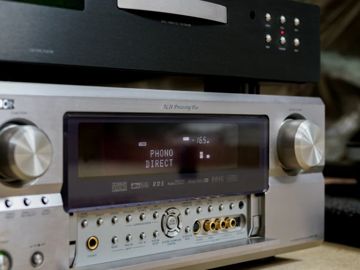 a close up of the radio in a room