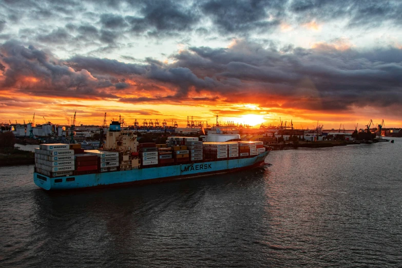 a large boat is docked at the dock