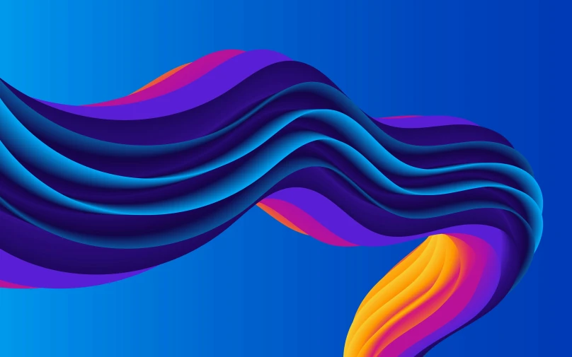 some sort of curved shapes against a blue background