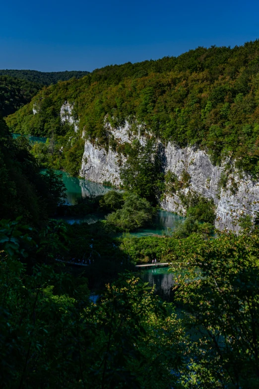 the gorges and cliffs are mostly green