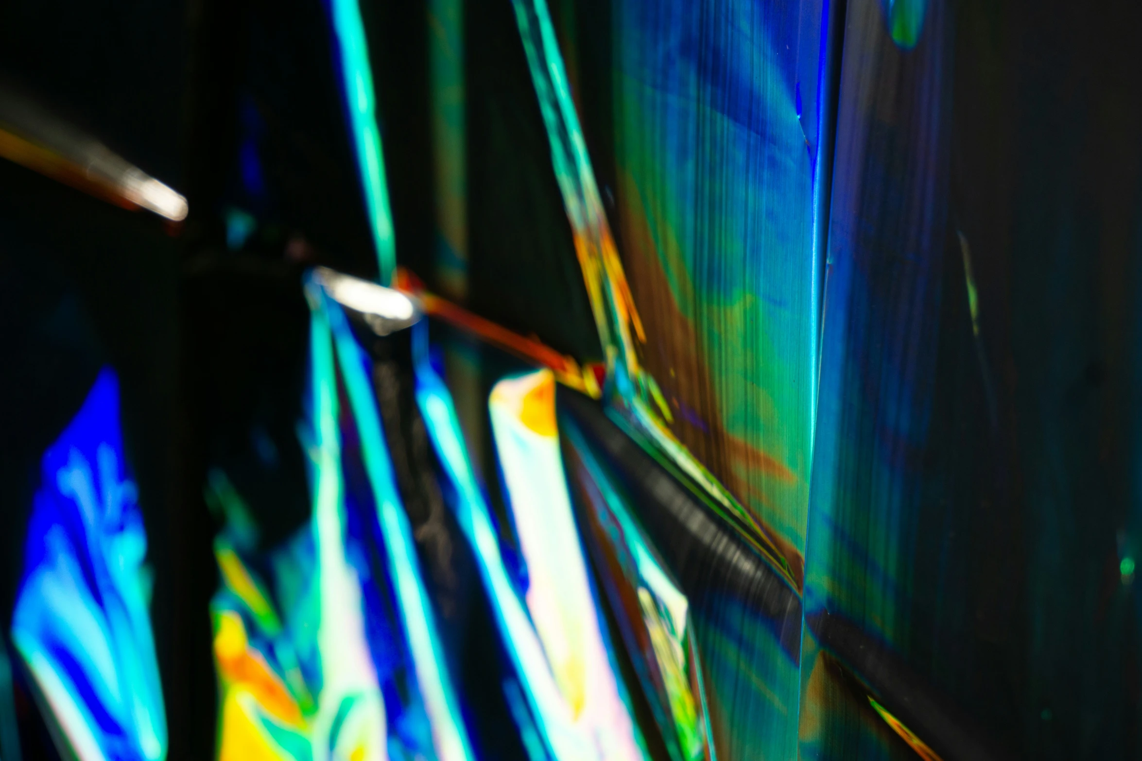 an abstract colorful wall with light coming from the corner