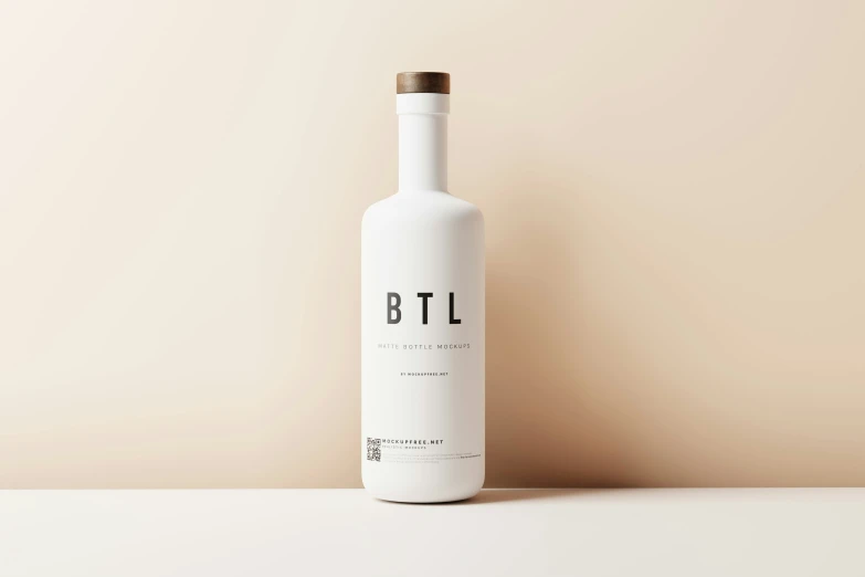 a bottle of bttl on a table