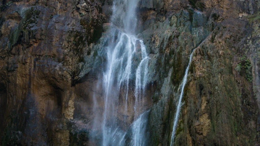 water is falling into a body of water