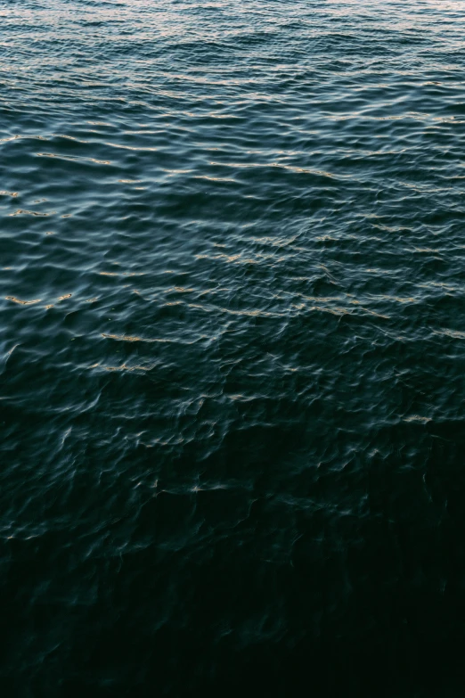 an ocean with very thin ripples in it