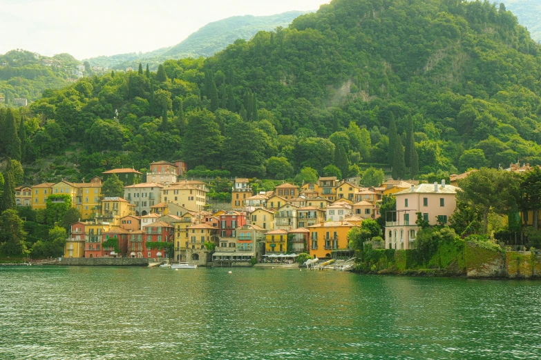 a village that is sitting on the edge of the water