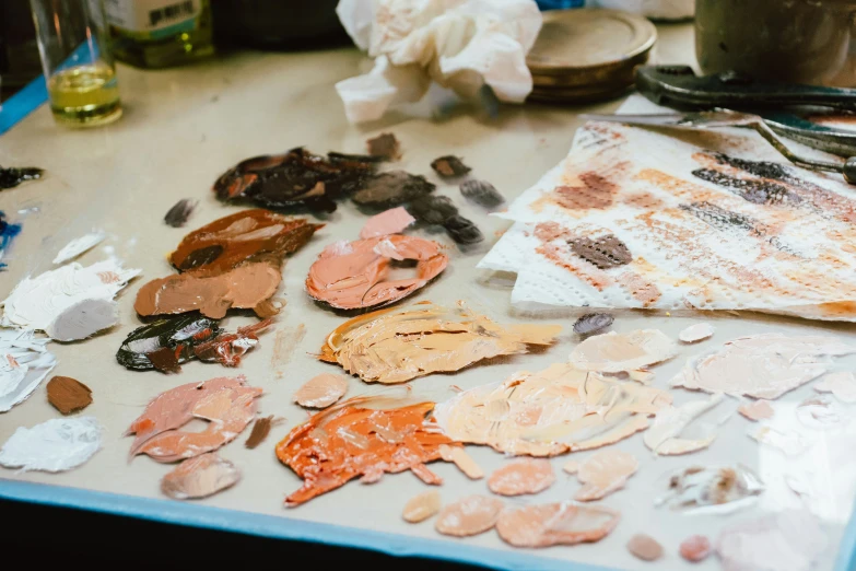 multiple pieces of pottery sit on the table