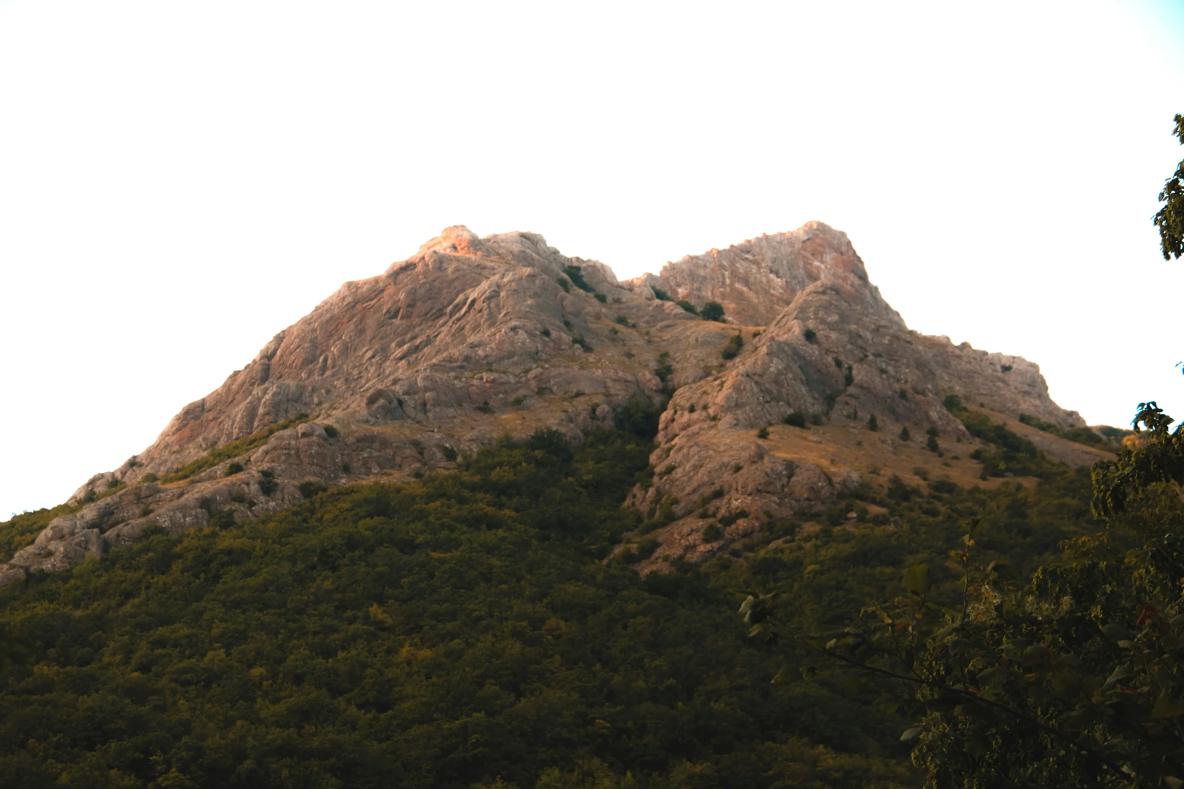 the tops of the large rocks are very tall