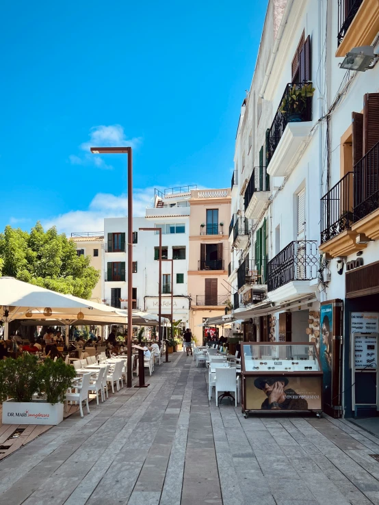 a city street that has an open area