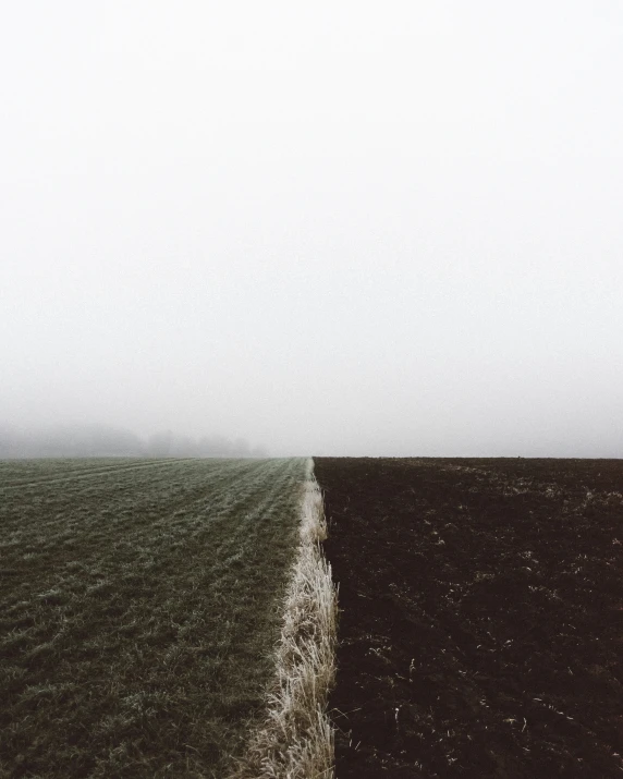 a grain field with dark, green and light gray colored layers