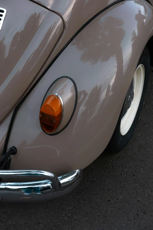 the rear view of a volkswagen beetle