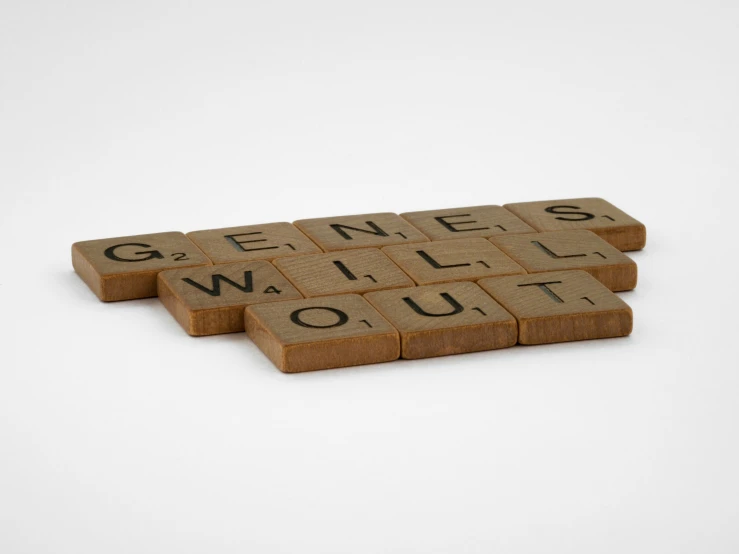 the words germs will out spelled on wood blocks