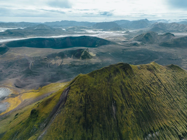 a bird's eye view of the valley and hills