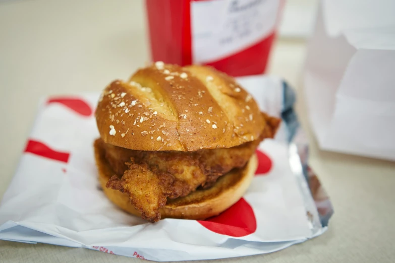 the burger is made and ready to be eaten