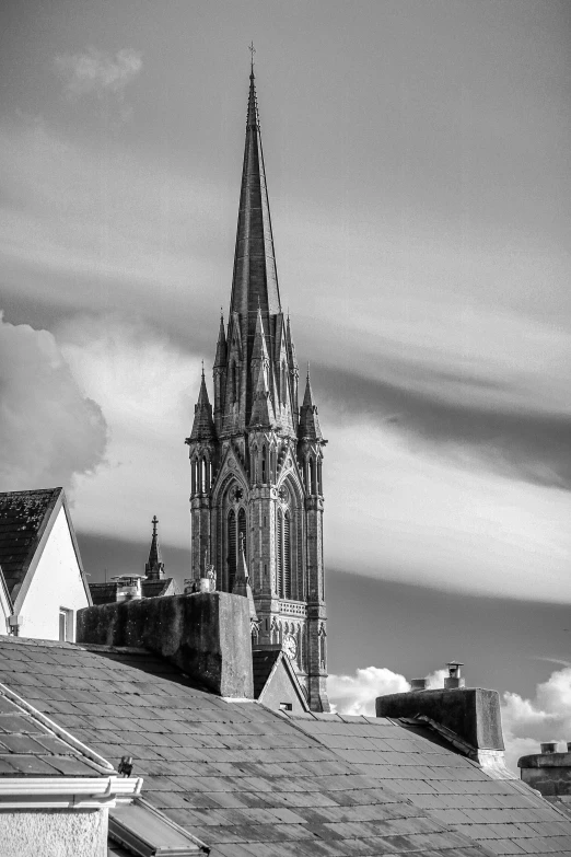 an old cathedral rises high into the sky