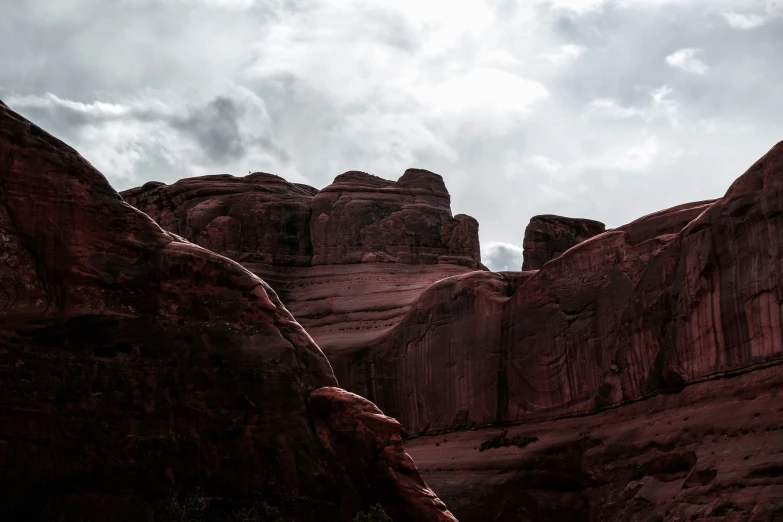 the red rocks are very large and high