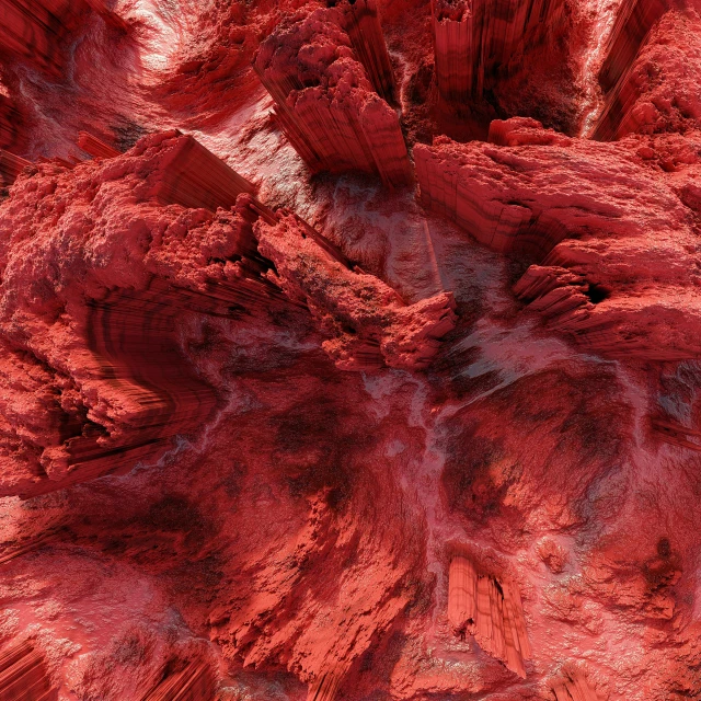 an aerial view of a rocky desert area