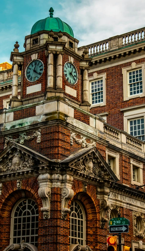 an old building has a clock tower and several windows