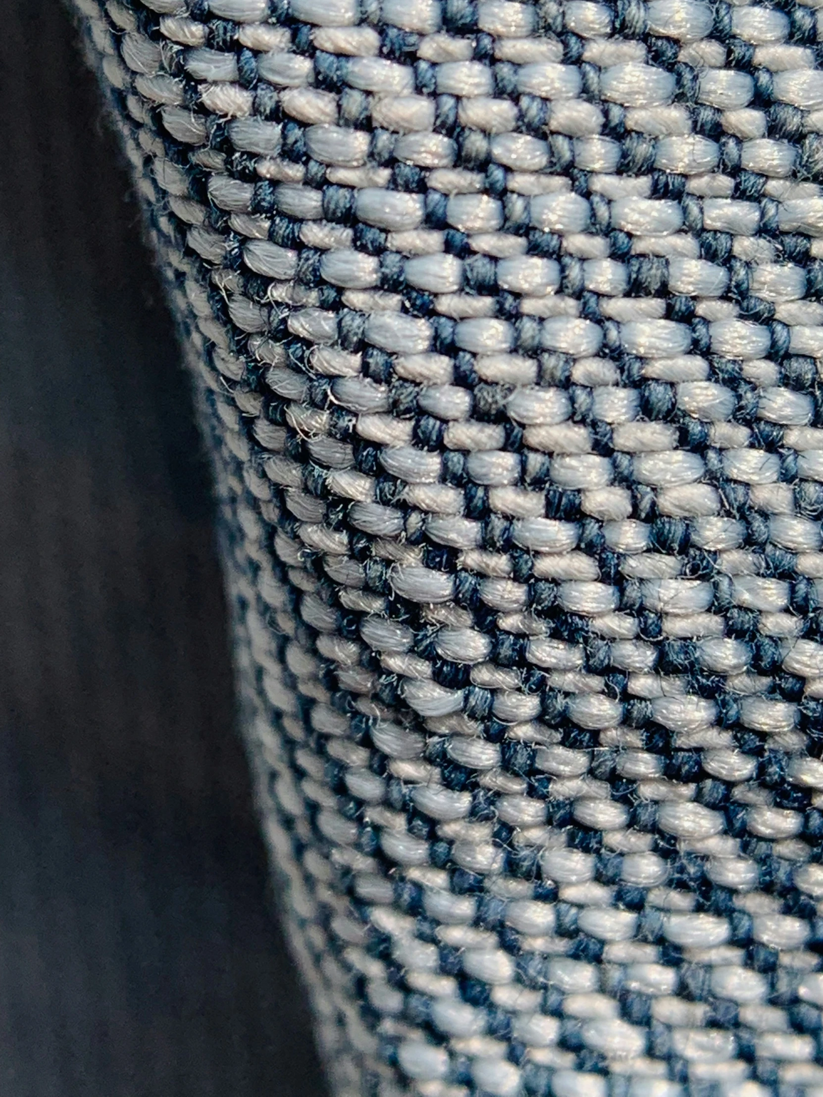 closeup po of a tie made with a blue material